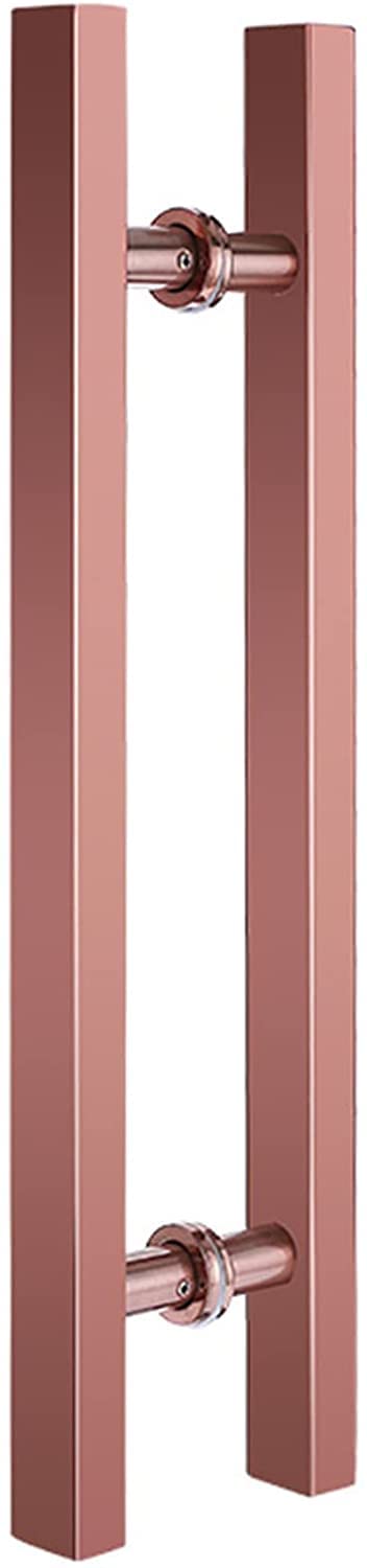 MXXQRHF Rose Gold Push Pull Door Handles - 24in Commercial Stainless Steel Glass Door Handle for Interior & Exterior Use - Durable & Stylish Hardware Solution