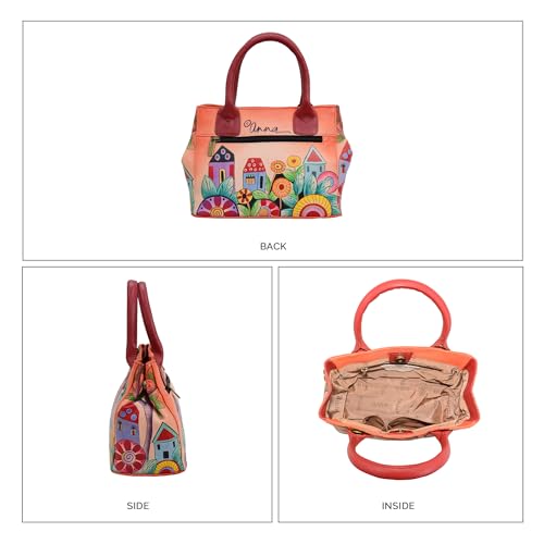 Bolso convertible pequeño de cuero genuino pintado a mano miniatura 4