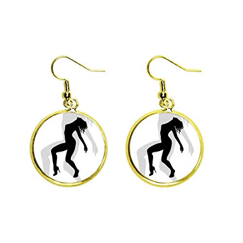 Pendientes de mujer silueta femenina joyería drop de alta estética