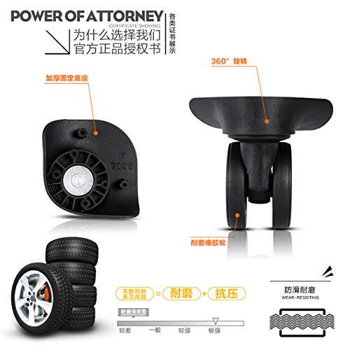 Luggage Suitcase Wheels Swivel Wheel Replacement Travel Suitcase Wheels Plastic Bearings Repair Set for Luggage Kits (W42-YF)3