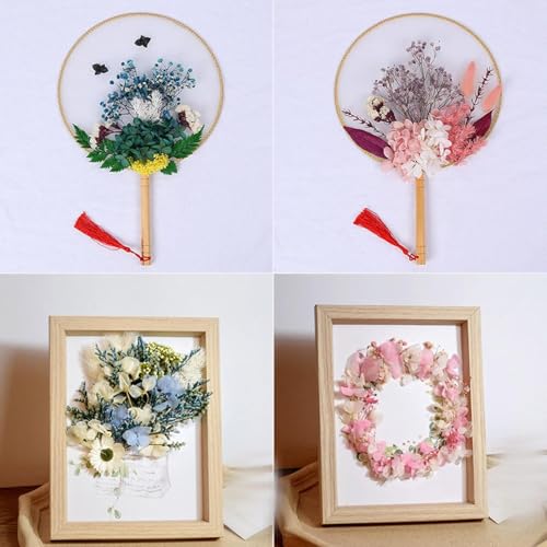 Flores secas mixtas en relieve para manualidades y decoración miniatura 2