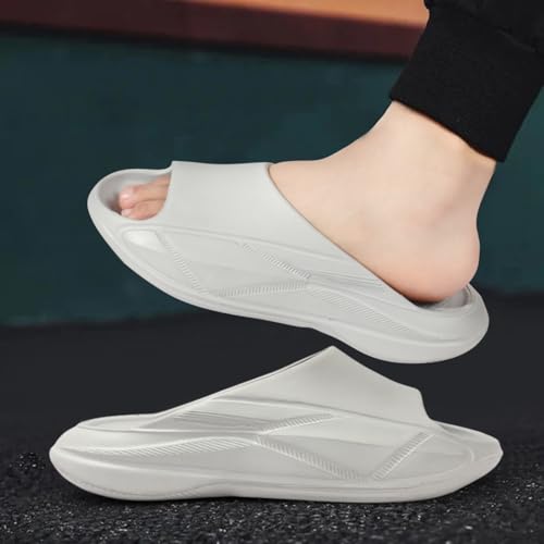 Image of AROOM Men's Classic Ultra Soft Sliders /Slippers with Cushion FootBed for Adult | Comfortable & Light Weight | Stylish & | Waterproof & Everyday Flip Flops for Gents /Boys