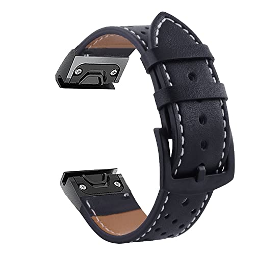 Bracelet de montre sport 26mm Garmin Fenix 6X Pro 5X cuir à libération rapide