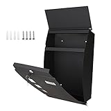 LZQ Elegantem Arc Design Edelstahl Briefkasten, Wandbriefkasten mit Zeitungsfach, A4 Einwurf-Format, mit Sichtfenstern, Namensschild, Abschließbar mit 2 Schlüssel (C Type) - 7