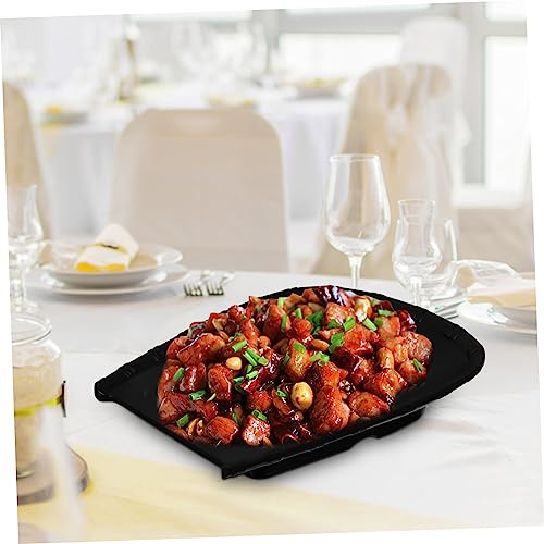 Plato decorativo para sushi negro mate de melamina miniatura 3