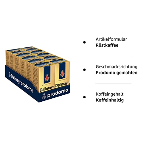 Dallmayr Prodomo gemahlenes Kaffeepulver 500g im 12er Pack
