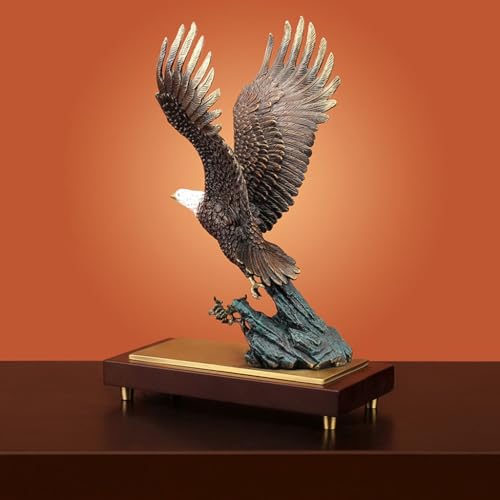 Sculpture aigle en cuivre decoration de table bureau chic