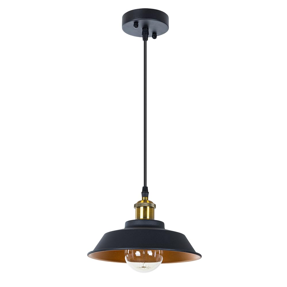 Lámpara colgante de techo para bombilla LED, metal, luz interior para pasillo, salón y cocina