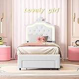 La cama incluye un cajón para juguetes: Esta cama princesa cuenta con un cajón a los pies para guardar la ropa, los juguetes y otros artículos de los niños. Es la solución perfecta para una habitación infantil limpia y organizada