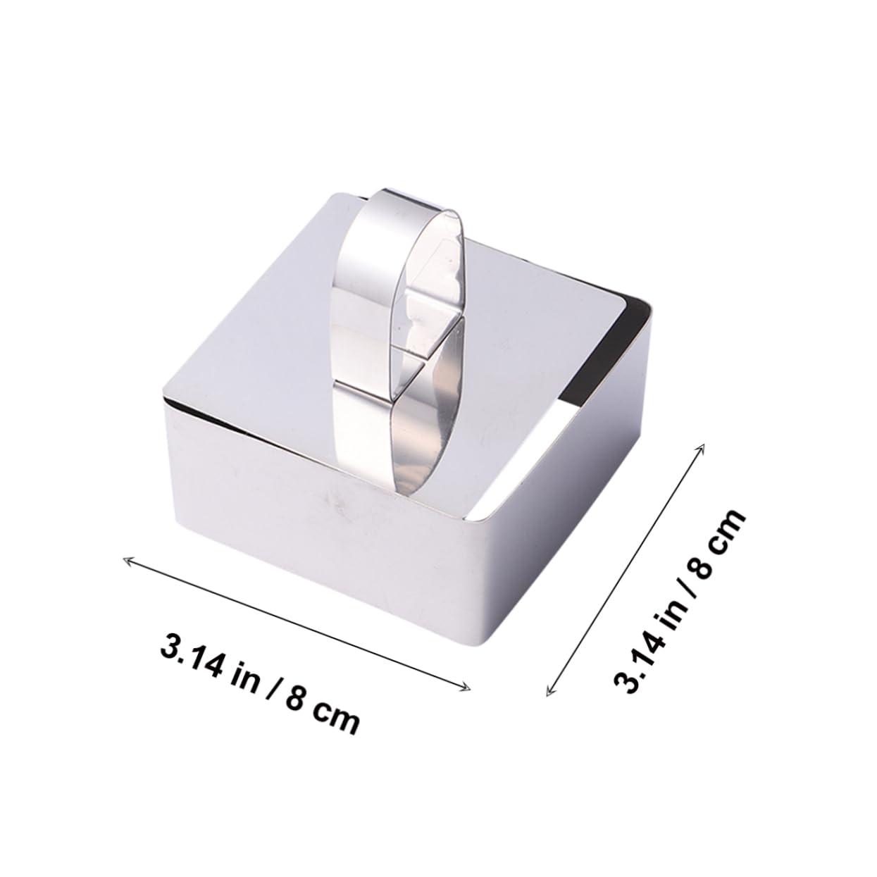 STOBAZA Baking Stencils Molds 4pcs Non-stick Cake Mousse Ring Mold Mini Pastry for Diy