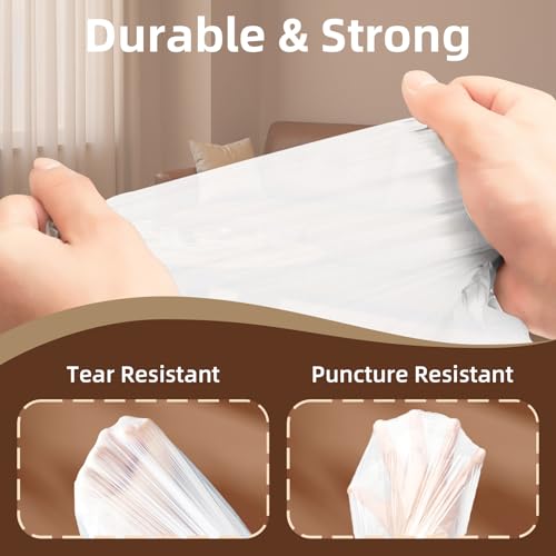 KUK 13 Gallon Tall Kitchen Drawstring Trash Bags, Unscented, White, 120 Count, Tear-Free Individual Garbage Bags, Tear-Resistant, Leak Proof, Garbage Bag for Kitchen, Home Office 2