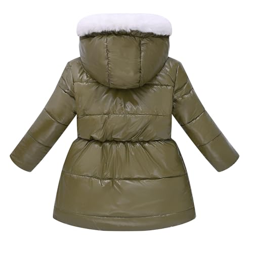 Image of Teen Kids Leather Puffer Jackets Winter Waterproof Fleece Lined Down Coats Boys Girls Padded Warm Quilted Outwear