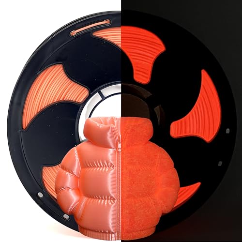 Image of Silk Glow in Dark Sweet Orange PLA 1.75mm 1kg Luminous 3D Filament FDM AMS