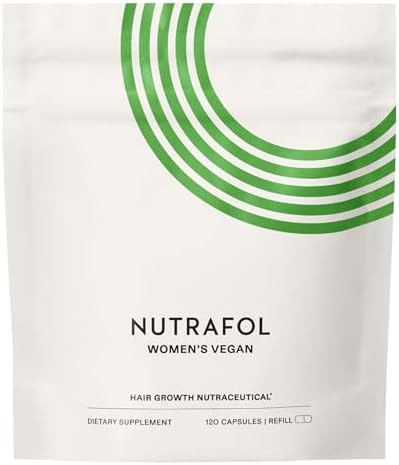Nutrafol Women's Hair Growth Supplements, for Women 18-44 Years Old, Clinically Tested for Visibly Thicker, Stronger Hair, 100% Vegan Ingredients, Dermatologist Recommended - 1 Month Supply, 1 Pouch