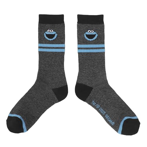Bioworld Sesame Street Cookie Monster Men's 3-Pair Pack Athletic Crew Socks2
