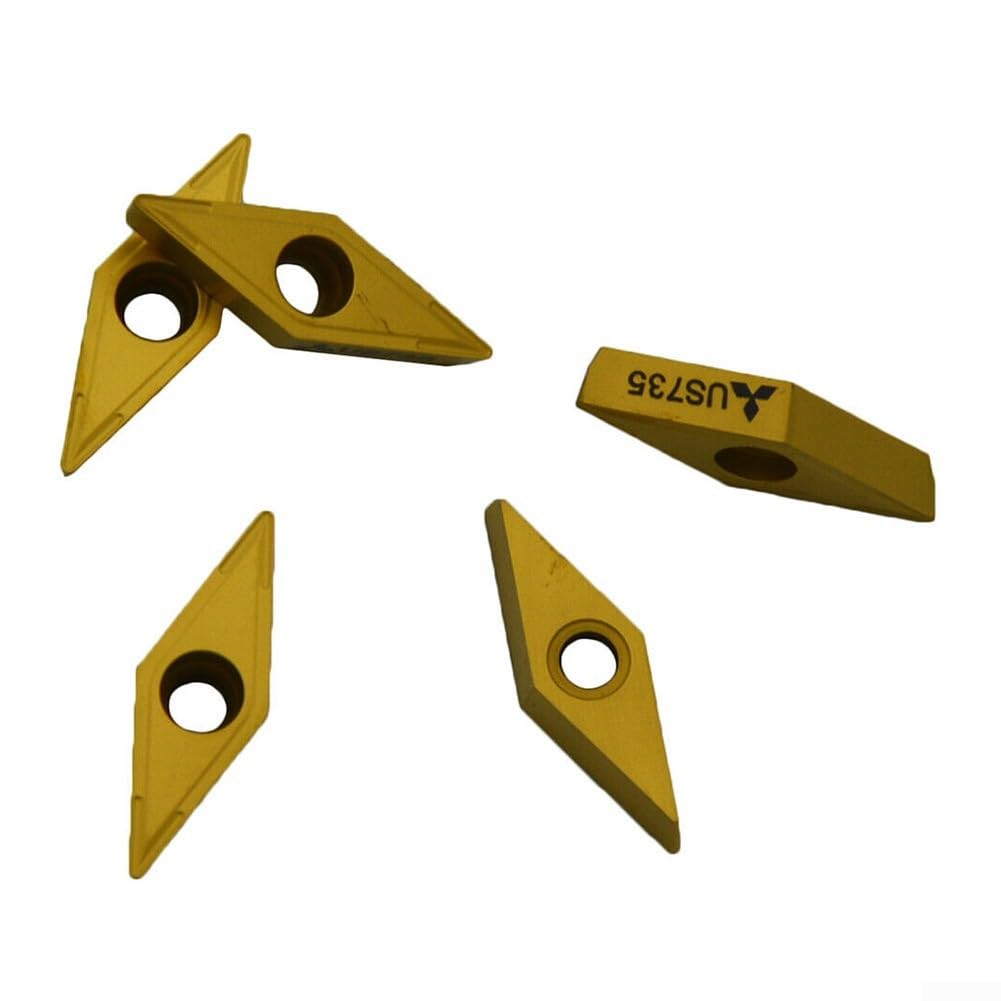 Lot de 10 inserts VCMT110304 pour acier et acier inoxydable pour traitement, plaquettes de tournage en carbure pour applications de semi-finition et de finition