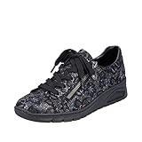 Rieker Damen N3302 Sneaker, Black Metallic N3302 90, 40 EU