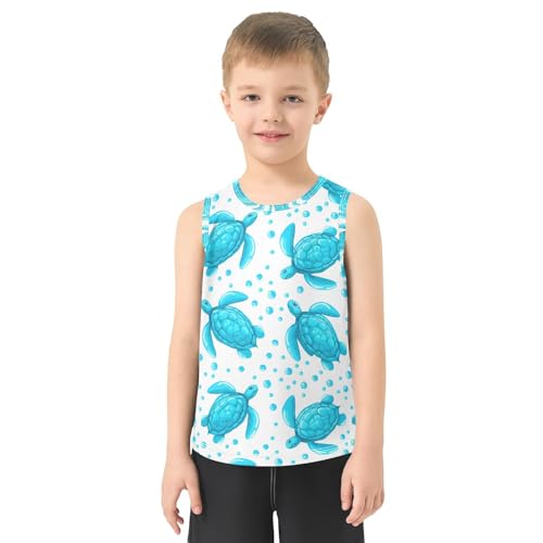 J JOYSAY Turtle Bubble Aquatic Boys Tank Top Sleeveless Muscle Shirts Quick Dry Kids T-Shirts 3-15T2