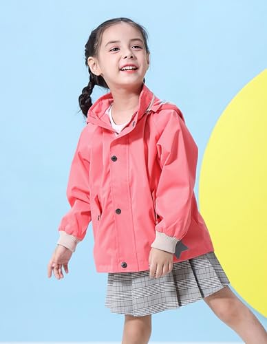 BINIDUCKLING Kids Rain Jacket Toddler Raincoat Girls Boys Spring Jacket 2-8 Years4