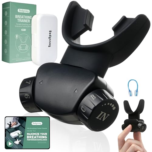 Bodyssey Einstellbarer Atemtrainer – Handliches Fitnessgerät mit Dual-Mundstücken & Individueller Widerstandseinstellung für Sport und Fitness