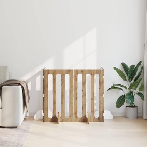 Valla plegable para mascotas en madera de roble Artisan de alta resistencia 3