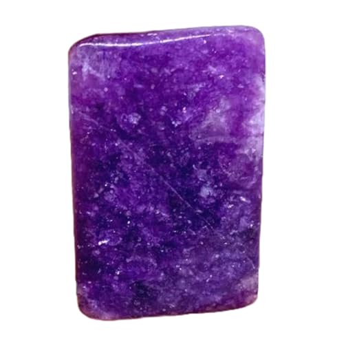 Lépidolite violette authentique 34mm, gemme rectangulaire haut de gamme pour joaillerie