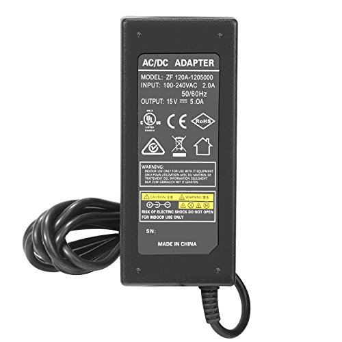 NEEWER Accessoire d'alimentation AC 220V à DC 15V avec Câble 5A, Alimentation de Sortie pour Photographie Lampe Anneau Studio (Noir) – vue 5