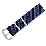 BluShark - Cinturino per orologio in nylon di alta qualità, disponibile in diverse misure e stili, colore: blu navy, cod. GC-KI7R-XS6E