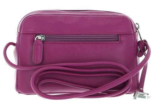 Bolso bandolera Picard Cuero en color fucsia púrpura, bolso de hombro elegante 3