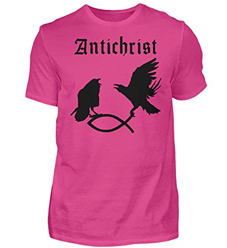T-shirt homme haut de gamme confortable couleur rose modèle Antichrist coupe parfaite