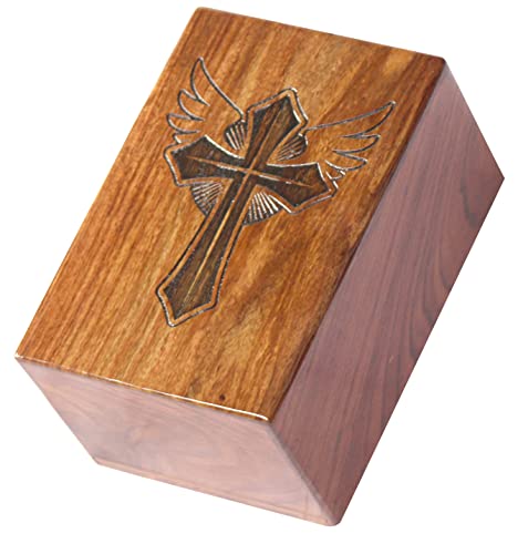 Merrit Handgefertigte Urne für menschliche Asche, Holzurnen, Beerdigungsurnen für Kolumbarium,