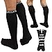 Price comparison product image gr8ful® Compression Socks for Men & Women | Fab for Running, Calf Injury, Shin Splints, Achilles Tendonitis, Travel & Pregnancy | 1 Pair | Reduce Swelling + Pain, Aid Recovery. Black, 15-20mmhg, S/M
