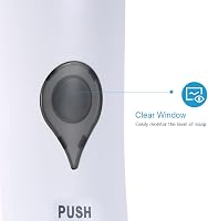 Decdeal Fali Szappanadagoló 300ml - Kézi Adagoló Tusfürdőhöz, Samponhoz és Fertőtlenítőhöz - Fehér Műanyag Adagoló Otthonra, Irodába 7