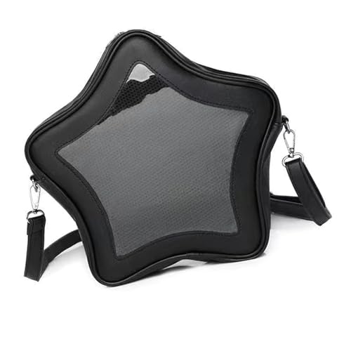 Aesthetic Star Shape Crossbody Bag Clear Pocket Anime Pin Display Itabag PU Leather Casual Shoulder Handbag for Women3