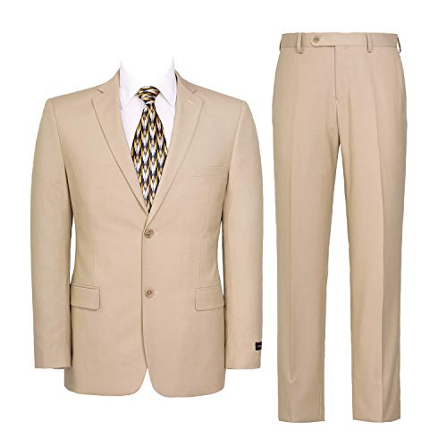 Mens 2-Piece Suit Slim Fit Formal Single Breasted 2 Buttons Blazer Dress Elegant Jacket & Pant