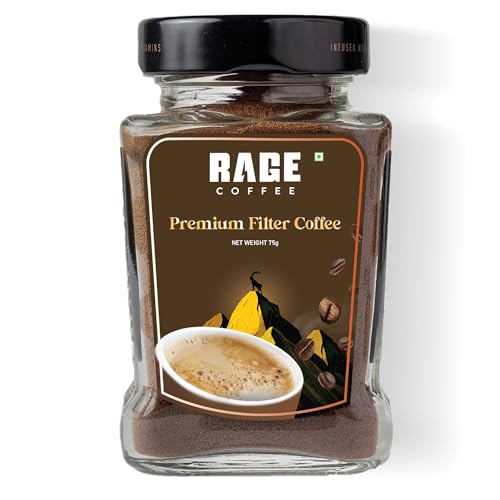 Rage Coffee Premium Filter Coffee Powder |Arabica & Robusta Coffee Powder with Chicory | Rich & Strong Blend of Coffee – 75g