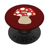 Grinsender Pilz Lustiger Comic Fliegenpilz PopSockets mit austauschbarem PopGrip