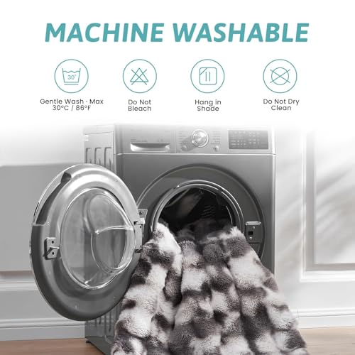 COZY KISS Couch Cover for Dogs Washable, Ultra Soft Faux Fur Pet Sofa Pad for Car Seat Protector, Liquid Pee Proof Cat Mat, Warm Pad for Dresser Top, 27.5x82.5 inch, Tie Dye Grey by COZY KISS - Image 5
