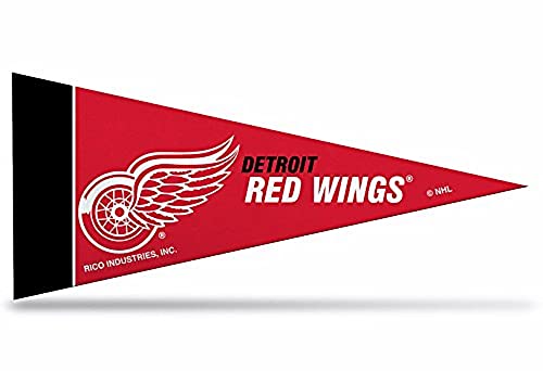 Rico Industries NHL Detroit Red Wings 8-Piece 4-Inch by 9-Inch Classic Mini Pennant Décor Set