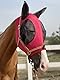 TGW Riding Super Fit Pferdefliegenmaske Pferde Fliegenmaske Horse Fly Mask (M, Red)
