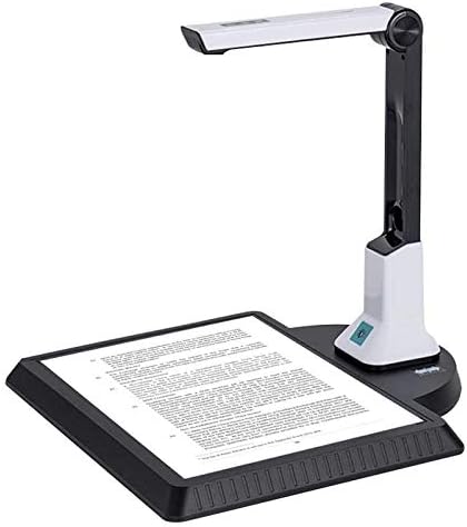 Wgwioo Visualizador De Cámara De Escáner De Documentos, Escáner De Fotos Portátil Doc CAM, para Enseñar Escáneres De Formato A4 HD De 8 MP con USB
