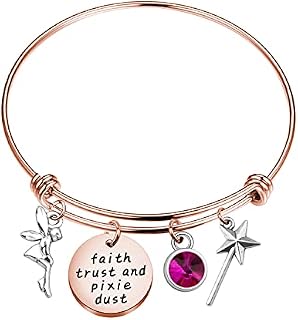 BNQL Faith Trust and Pixie Dust Bracelet Fairy Tale Jewelry Birthday Gifts for Her