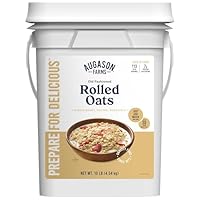 Augason Farms Regular Rolled Oats 4-Gallon Pail, Emergency Food Supply, Everyday Meals, 113 Servings