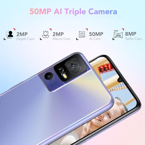 TCL 40 SE Smartphone 6,7" 256 GB - 50 MP Kamera & 5010 mAh Batteri