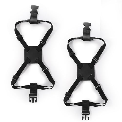 Image of 2 Pack Adjustable Luggage Bungee Straps - Elastic Travel Belt for Suitcases, Handbags & Carry-Ons | Secure Organizer with High Elasticity | Portable Waist Strap (Black)