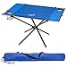 Produktbild Divero Campingtisch Falt-Tisch faltbar mit Getränkehalter und Transport-Tasche  Polyester Aluminium  Farbe: Rahmen hellgrau - Bespannung blau