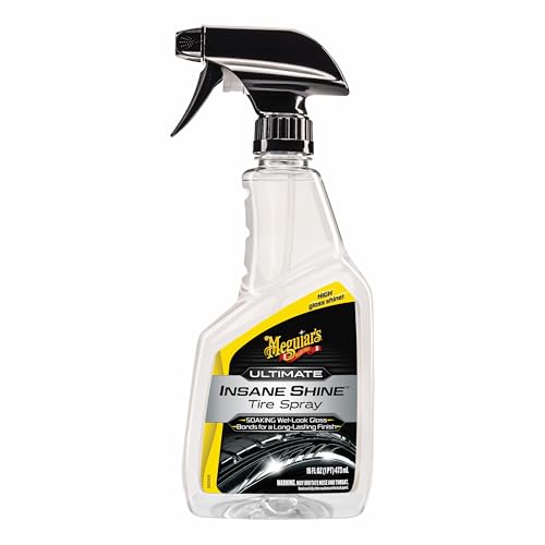 Meguiar’S G250816Eu Ultimate Insane Shine Tire Spray - Reifenglanzspray Für Langanhaltenden Hochglanz - Nassglanz - Einfach Anzuwenden, Fortschrittlic