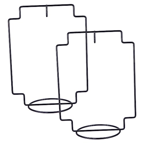 ifundom 2pcs Metal Planter Hanger Plant Holder Hanging Plant Stand Hangers Micro Indoor Hanger Stand Hanging Planter Hooks Plant Hanger Vase Stand Rack Plant Stands Flower Pot Hanger Black