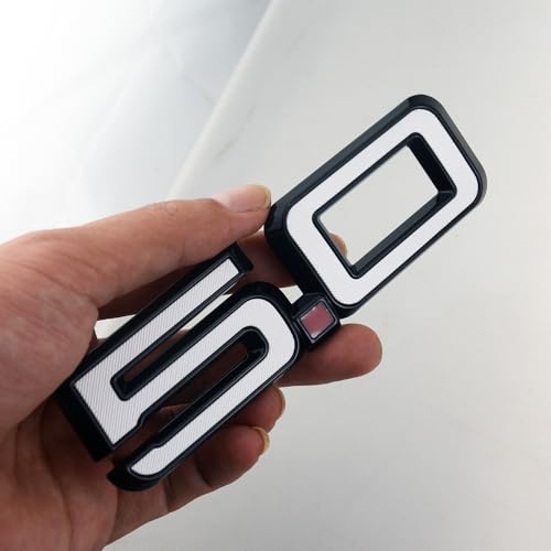 Image of 2pcs Replacement for 2024-2025 5.0 Letters Emblem Door Side 3D Badge Decal Nameplate (Black Whiite)