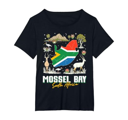 Mossel Bay South Africa T-Shirt, Women's Plus, Black, 2X